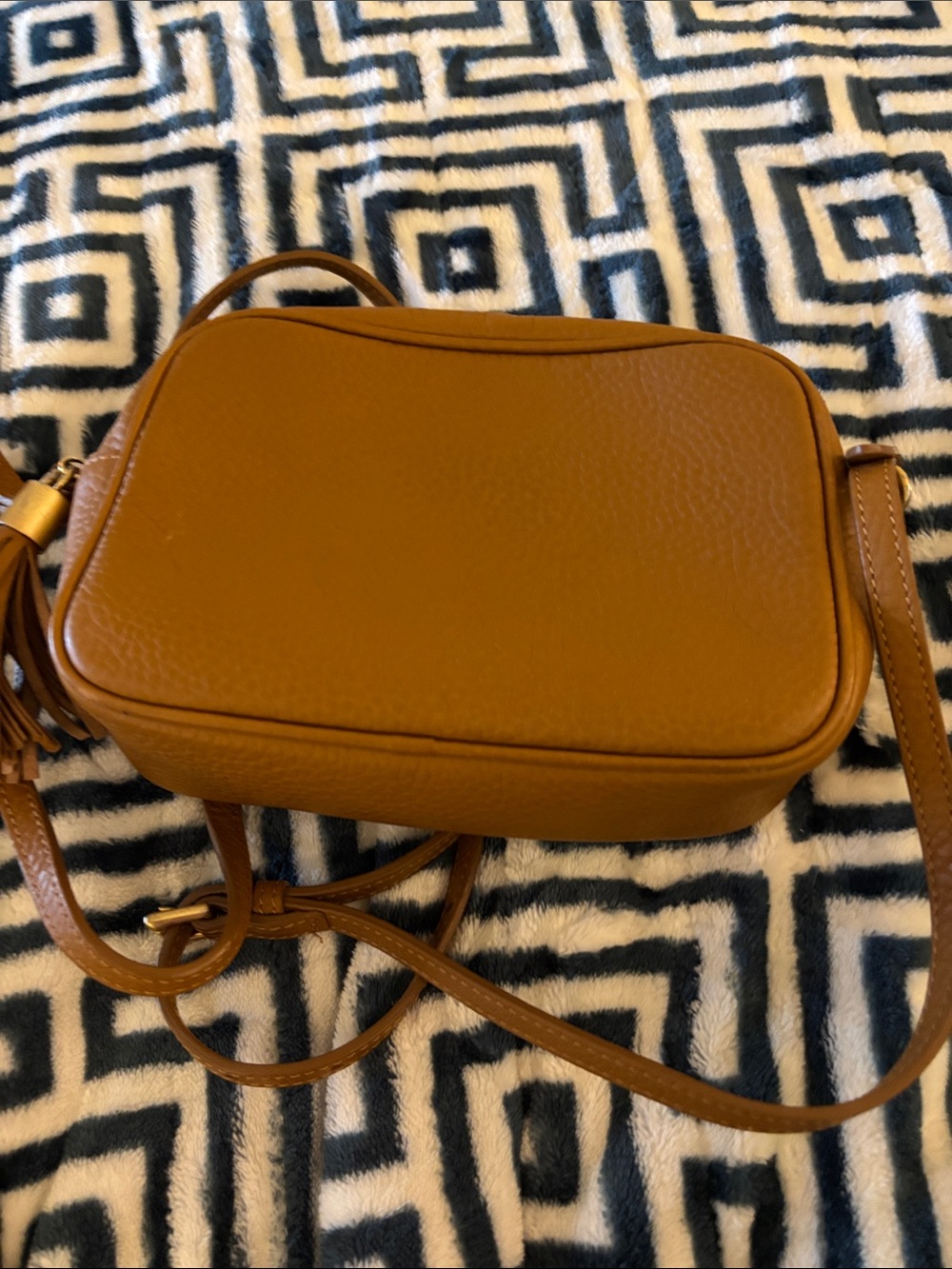 GiGi New York Tan Leather Crossbody Bag